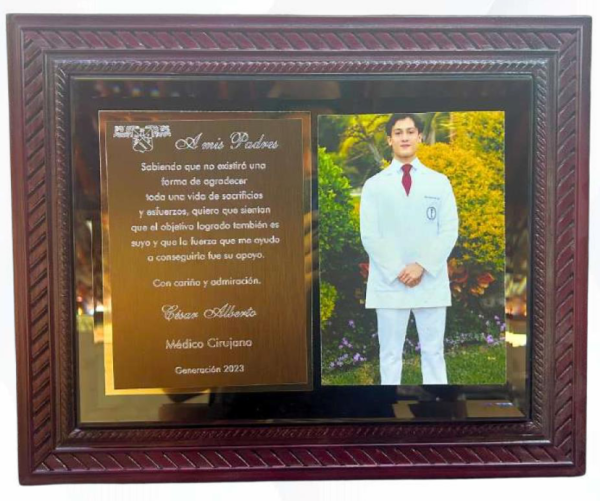 DIPLOMA Y FOTO INDIVIDUAL ESPEJO